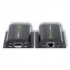 Techly Extender HDMI po skrętce Cat.5e/6/6a/7 do 60m, z odbiornikiem  IR, czarny